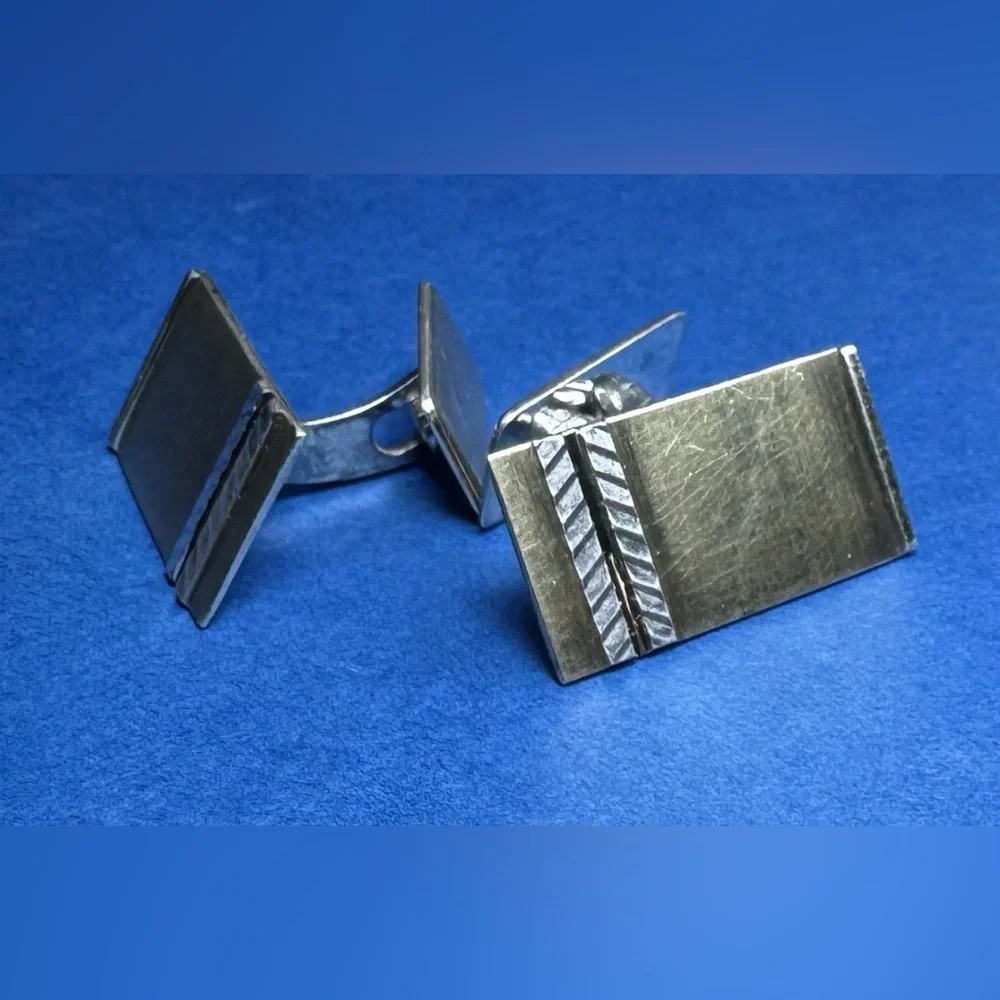 G.I.F.A. Gilded 830S Silver Cufflinks Produced By Guldsmedenes Indkøbsforening